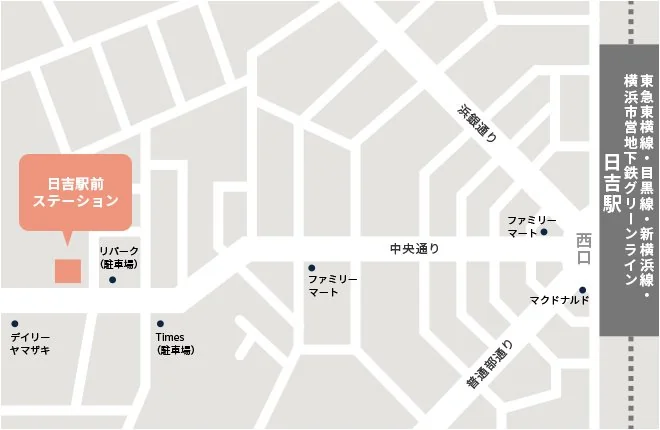 日吉駅前ステーション周辺地図